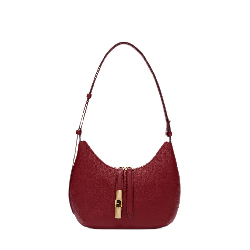 Furla leren schoudertas Goccia S donkerrood