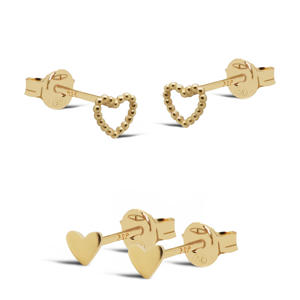 gold plated oorbellen Milly (set van 2)