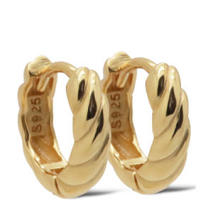 gold plated oorbellen Joya Twist