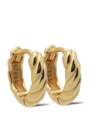 gold plated oorbellen Joya Twist