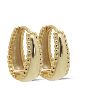 gold plated oorbellen Dotty Carel