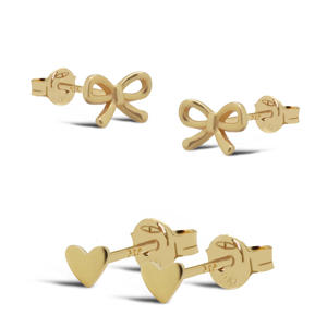 gold plated oorbellen Elva (set van 2)