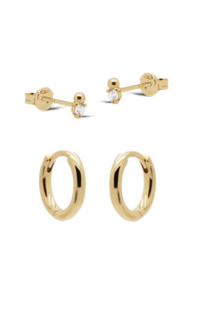 gold plated oorbellen Amie (set van 2)