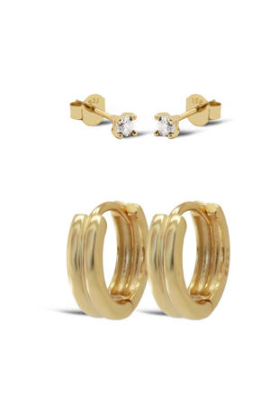 gold plated oorbellen Romie (set van 2)