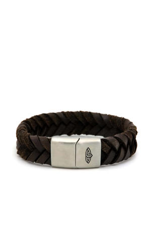 leren armband Ceasar donkerbruin