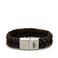 KARMA Jewelry leren armband Ceasar donkerbruin