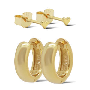 gold plated oorbellen Juna (set van 2)