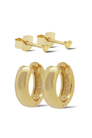 gold plated oorbellen Juna (set van 2)