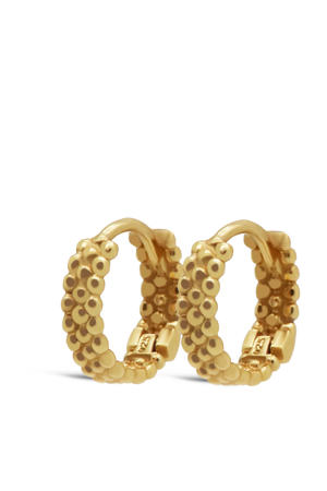 gold plated oorbellen Dots Row