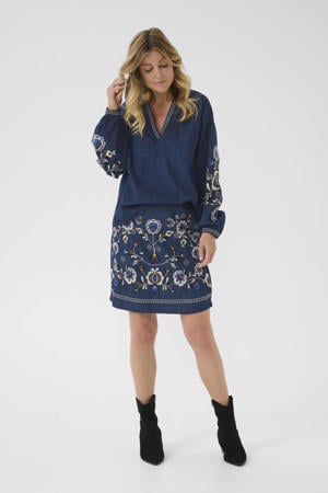 denim spijkerrok dark blue denim