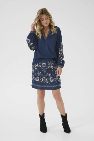 denim spijkerrok dark blue denim