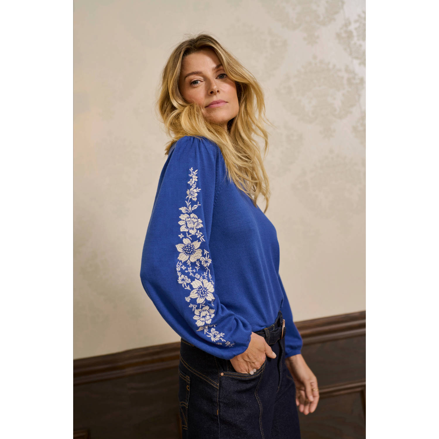 Cream top blauw
