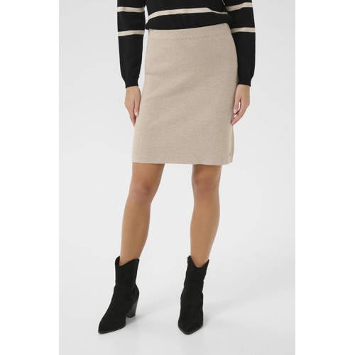 Cream midi rok crème afbeelding