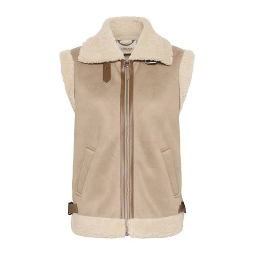 Cream gilet beige afbeelding