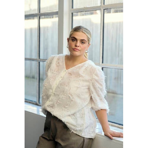 Kaffe Curve top ecru afbeelding