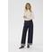 Cream high waist wide leg jeans dark blue denim