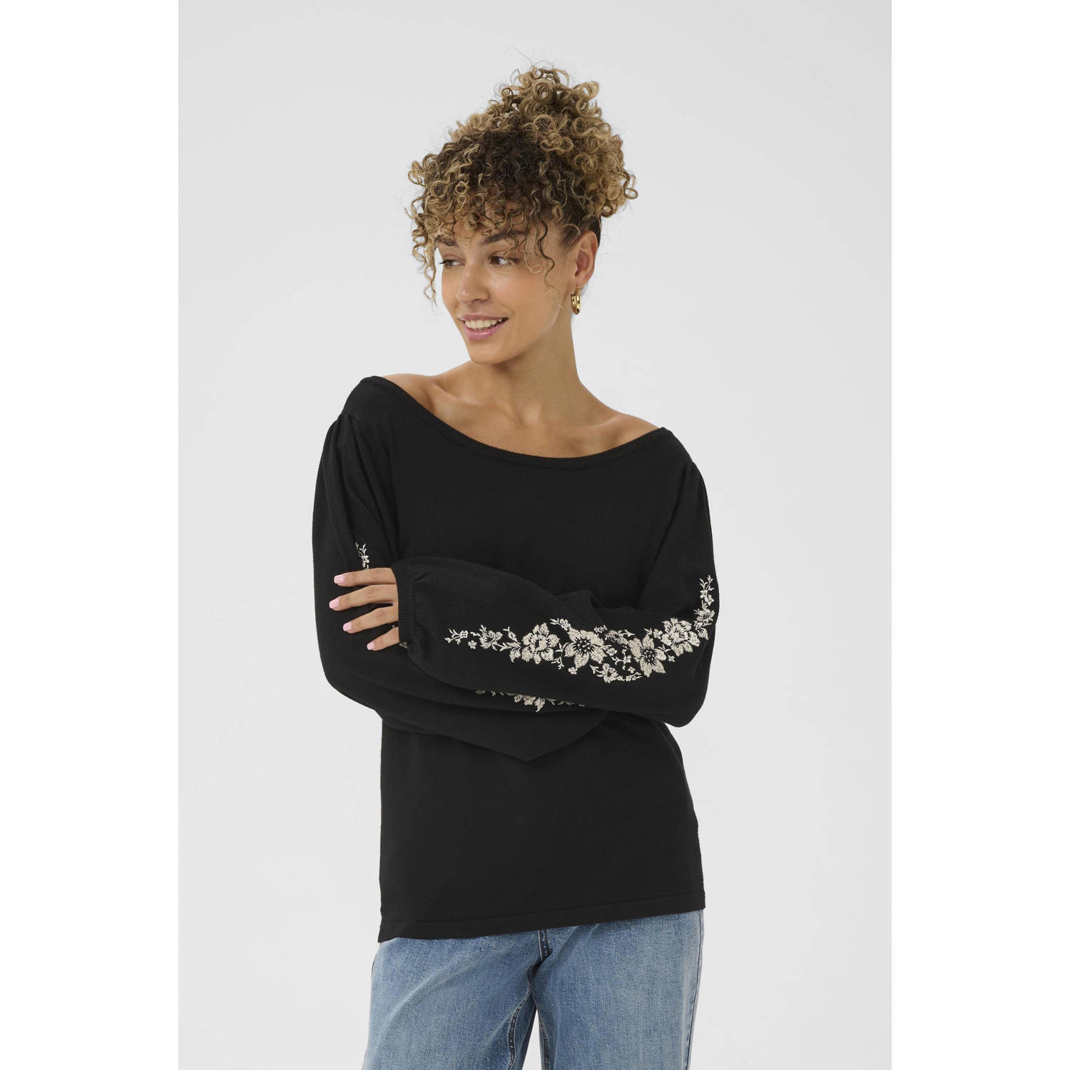 Cream top zwart