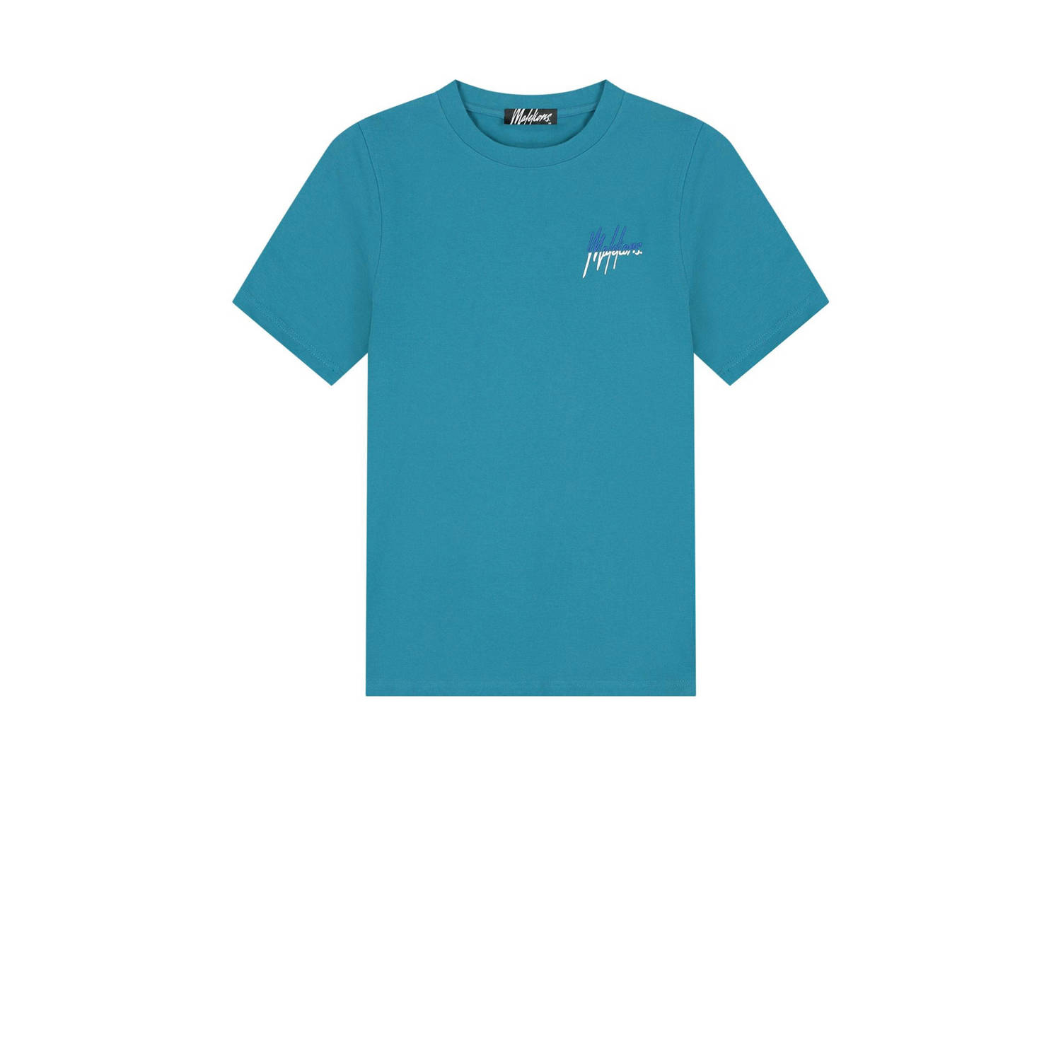 Malelions slim T-shirt blauw