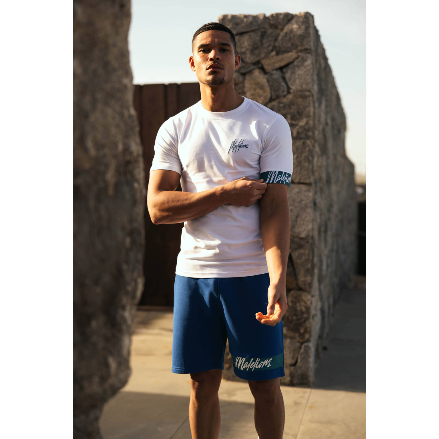 Malelions regular T-shirt wit