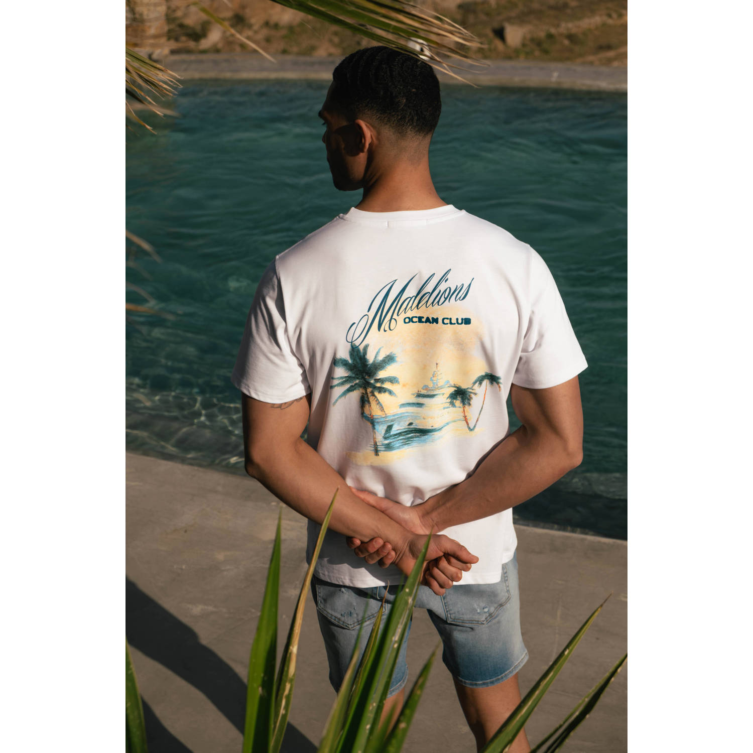 Malelions regular T-shirt wit