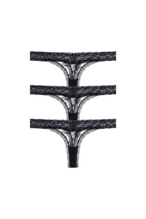 string New Lana (set van 3) zwart