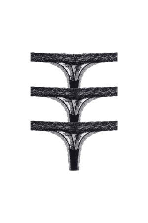 string New Lana (set van 3) zwart