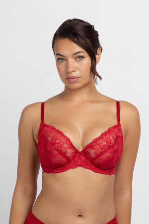niet-voorgevormde beugelbh Perfect Lace rood