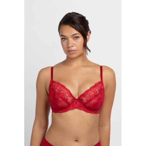 Dorina Curve niet-voorgevormde beugelbh Perfect Lace rood afbeelding