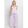 Dorina Curve seersucker pyjamabroek Diana wit/roze