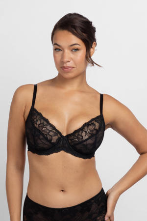 niet-voorgevormde beugelbh Perfect Lace zwart