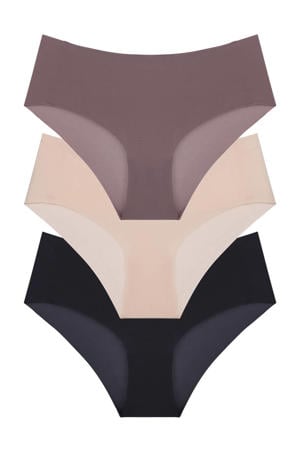 seamless slip Airlite (set van 3) bruin/beige/zwart