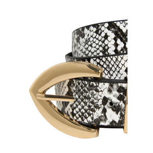 riem met slangenprint JXSANTAANA beige