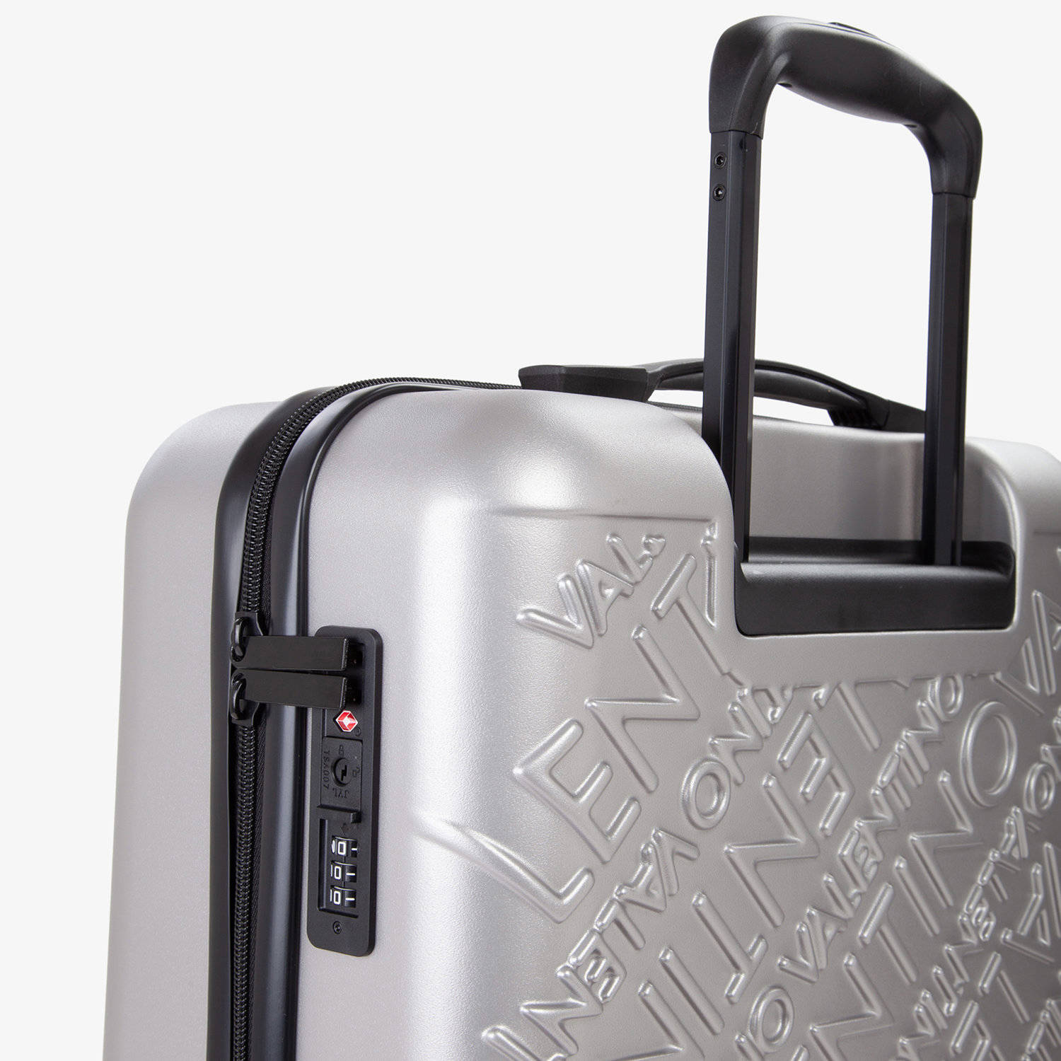 Valentino trolley Mars 54 cm. zilverkleurig