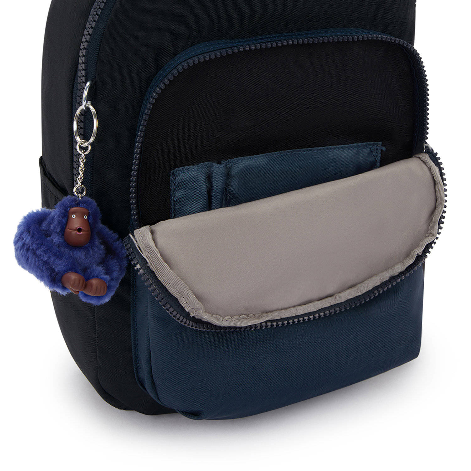 Kipling rugzak Seoul S zwart donkerblauw