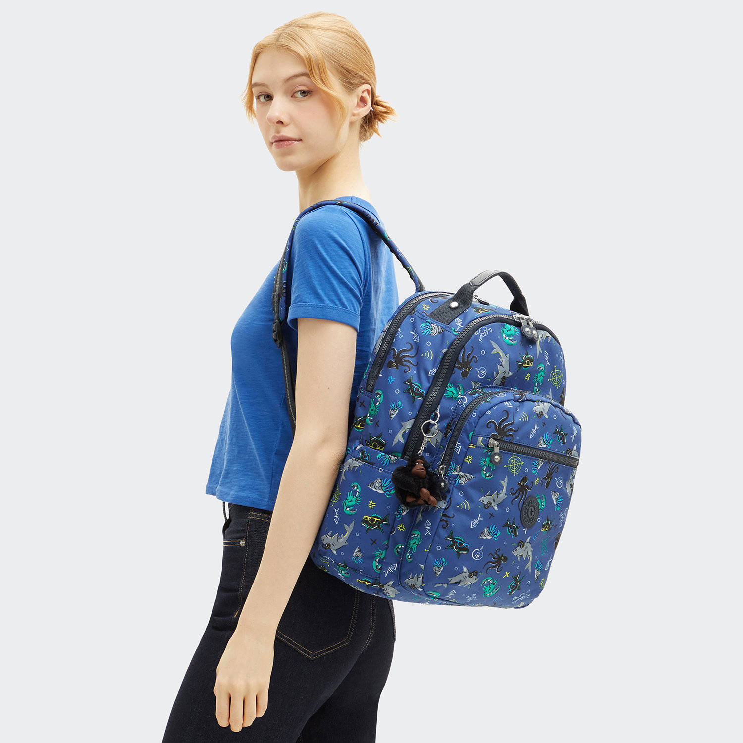 Kipling rugzak Seoul Lap blauw