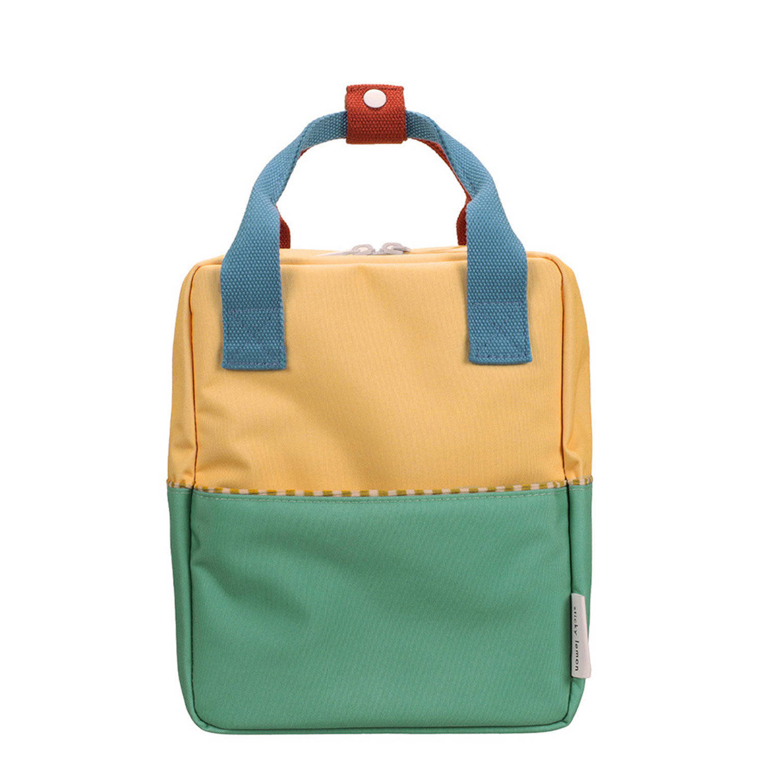 Sticky Lemon rugzak Small Colourblocking Wonders groen geel