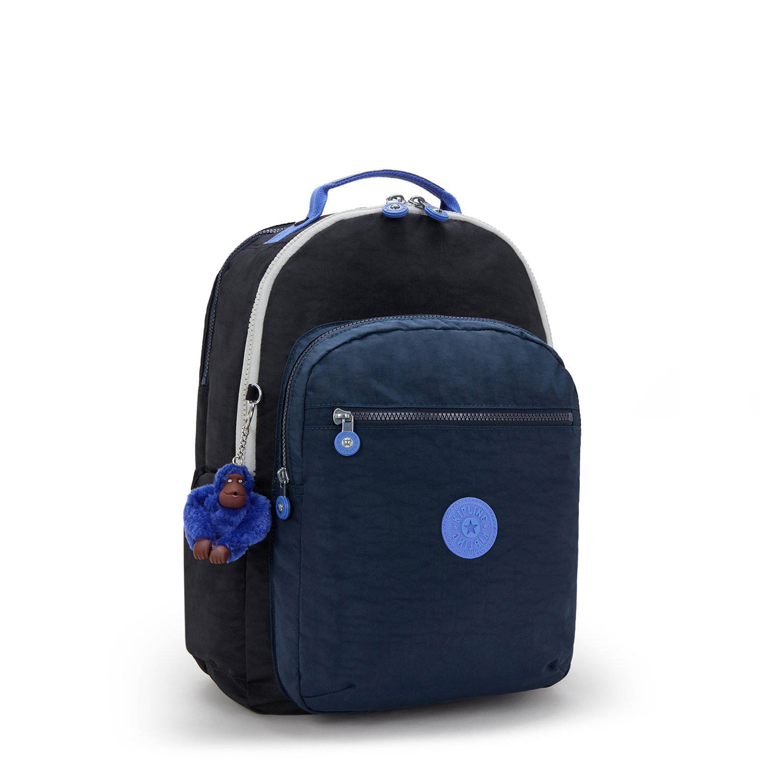Kipling rugzak Seoul Lap donkerblauw zwart
