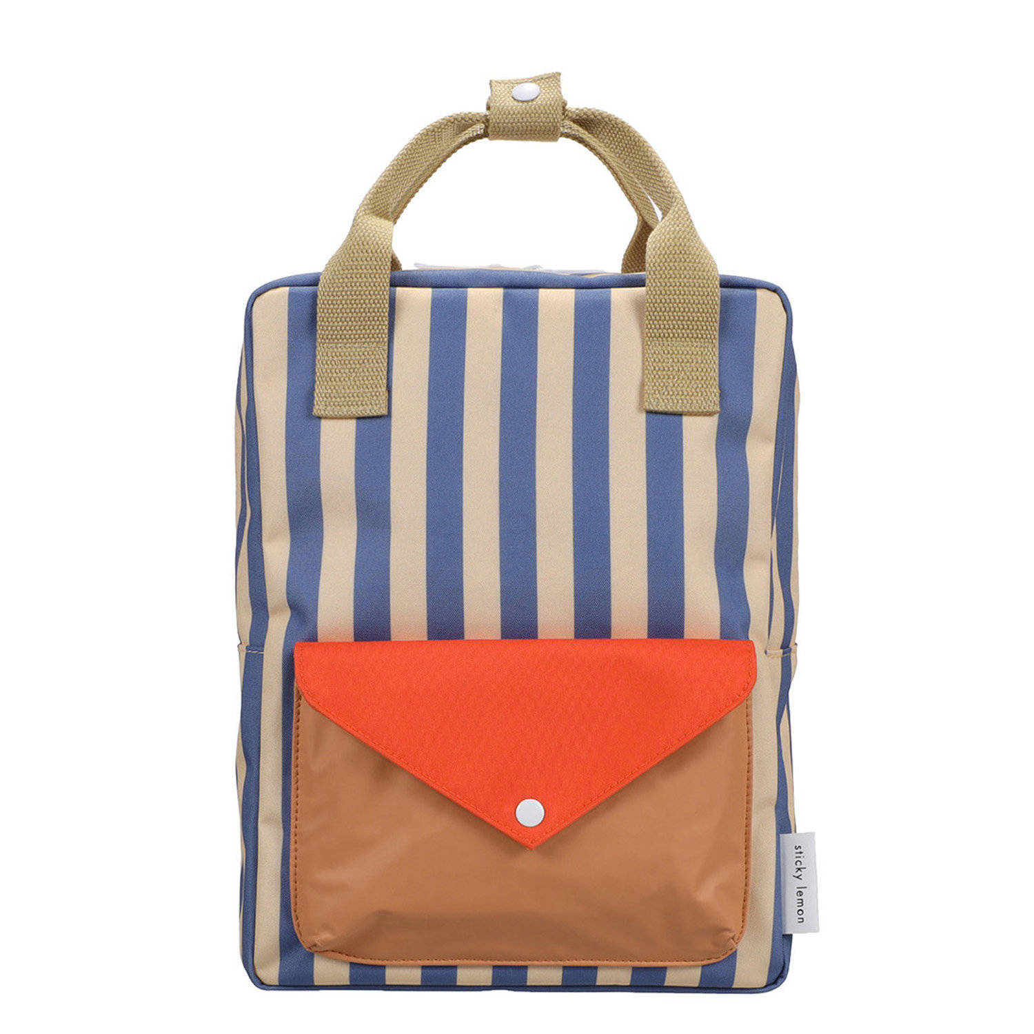 Sticky Lemon rugazk Medium Envelope met strepen blauw beige