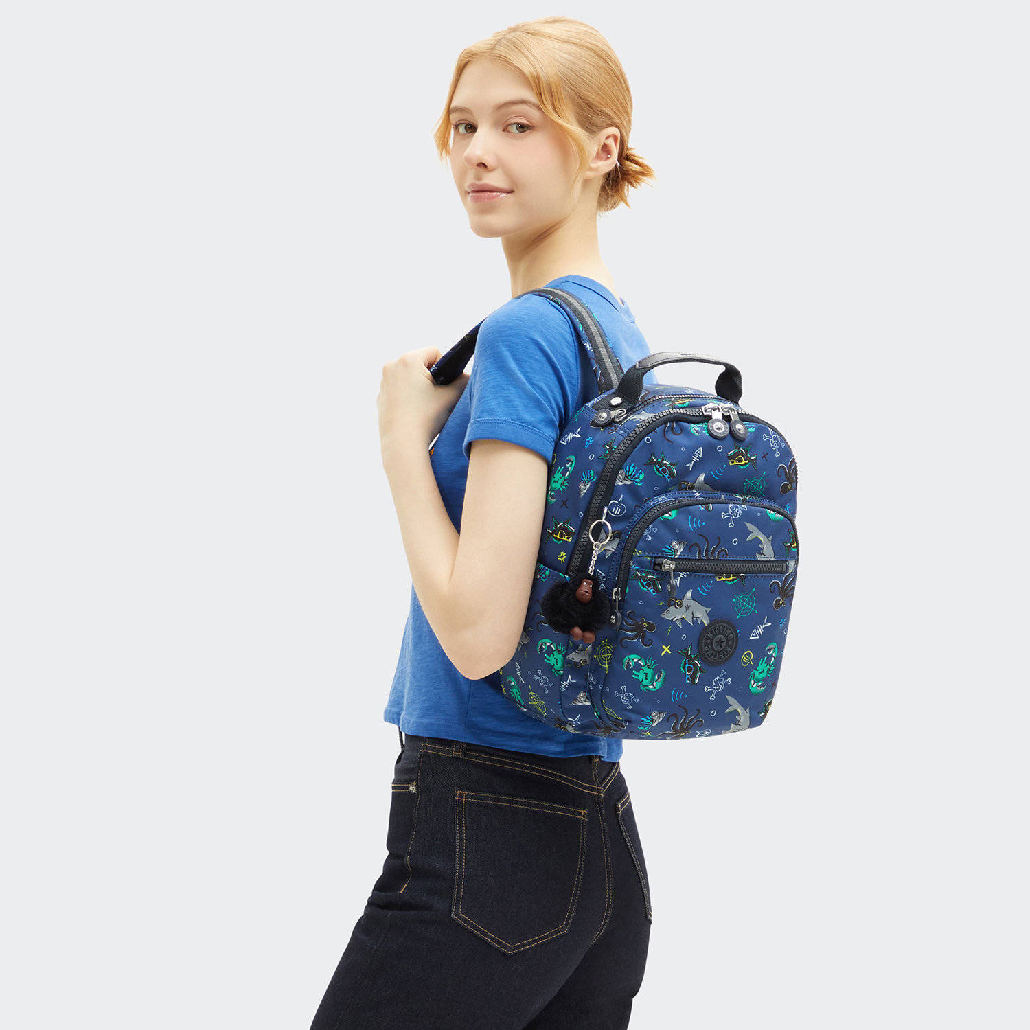 Kipling rugzak Seoul S blauw