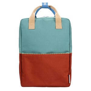 rugzak Large Colourblocking Wonders blauw/rood