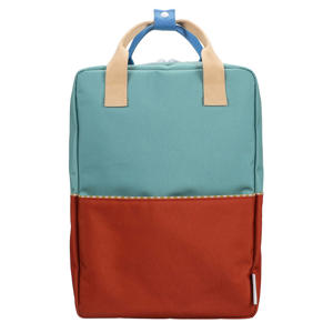 rugzak Large Colourblocking Wonders blauw/rood