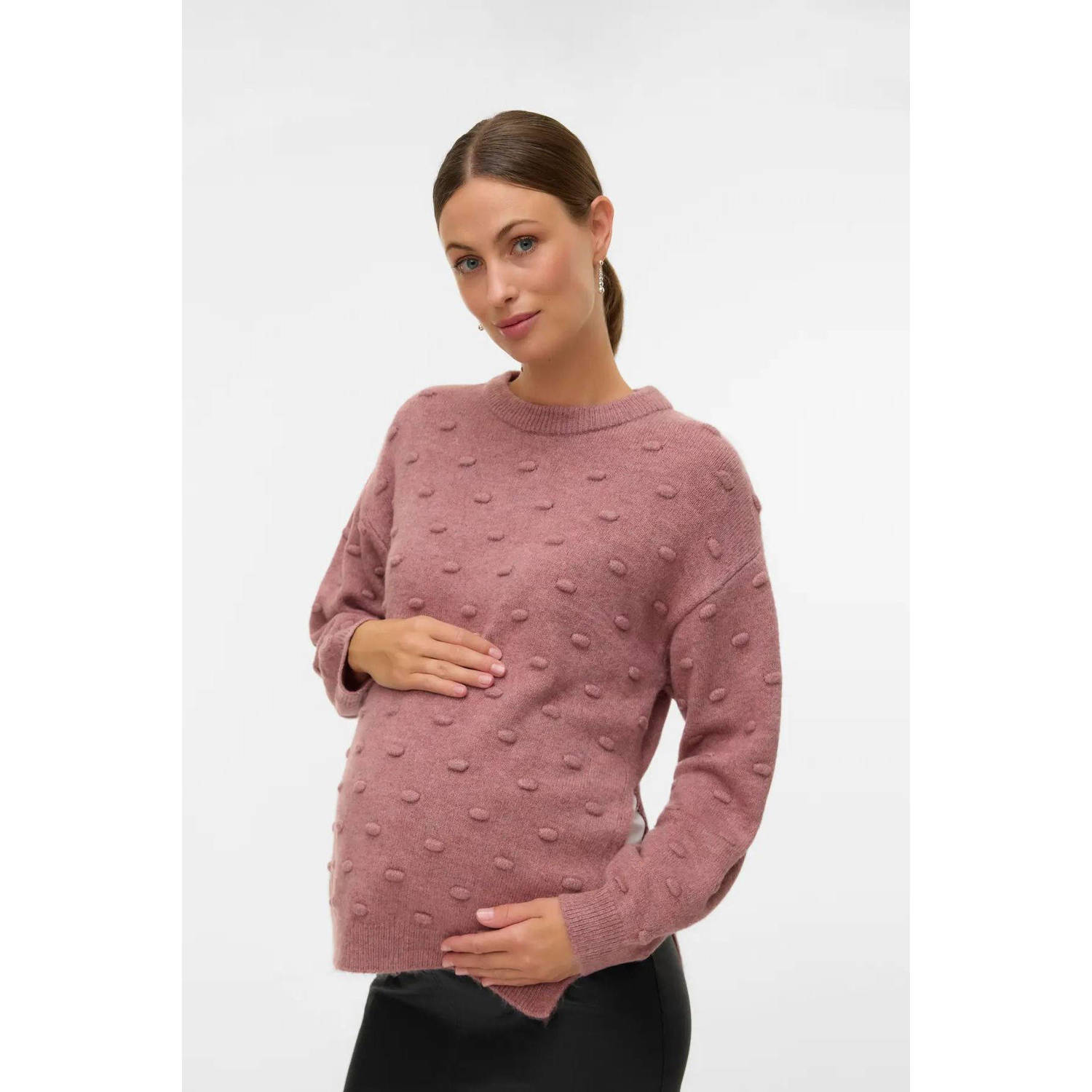 MAMALICIOUS zwangerschaps- en voedings gebreide trui oudroze