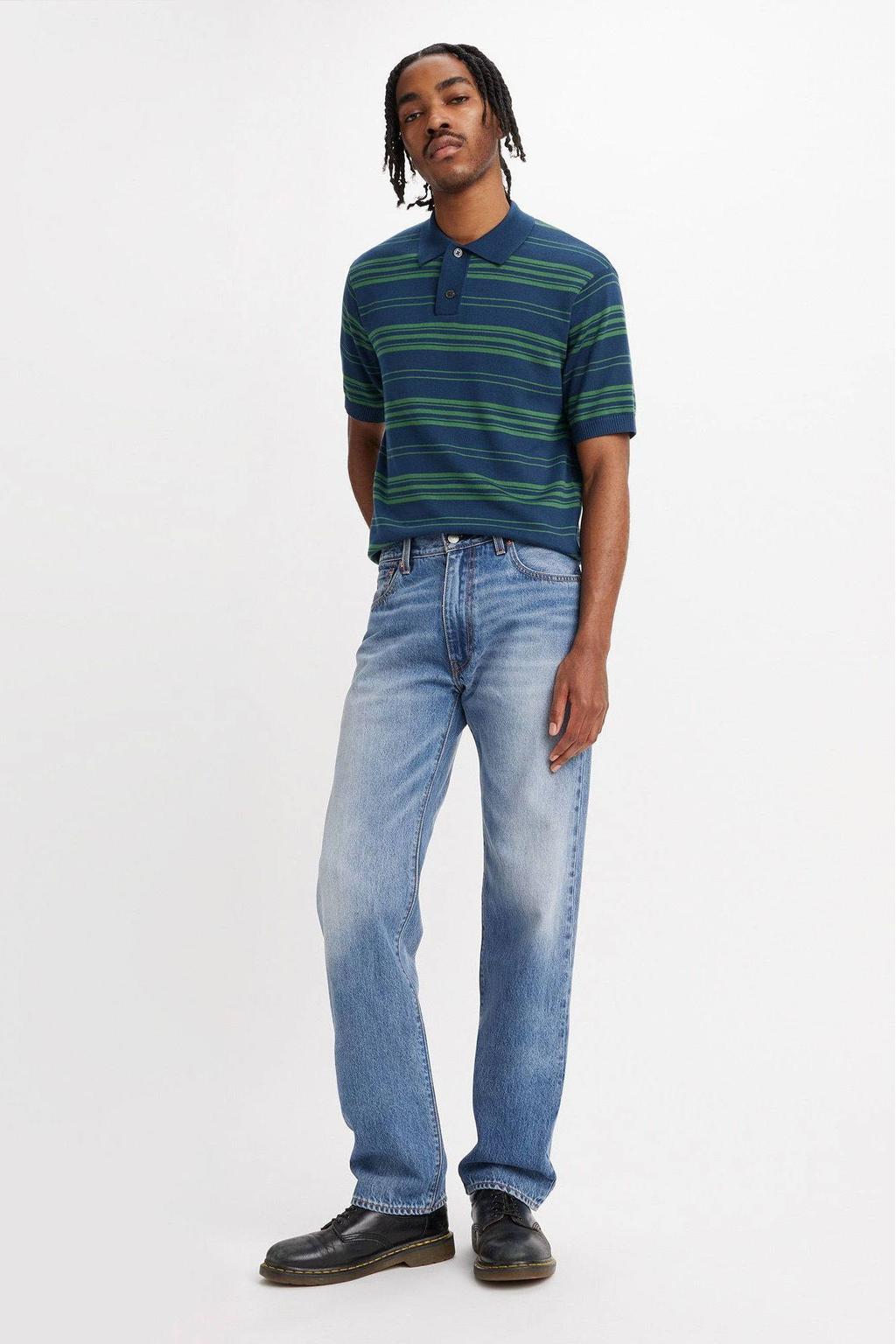 Levi's 555 relaxed straight leg jeans indigo champion