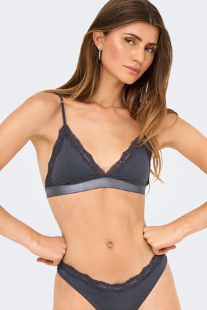 niet-voorgevormde bralette ONLVICKY donkergrijs