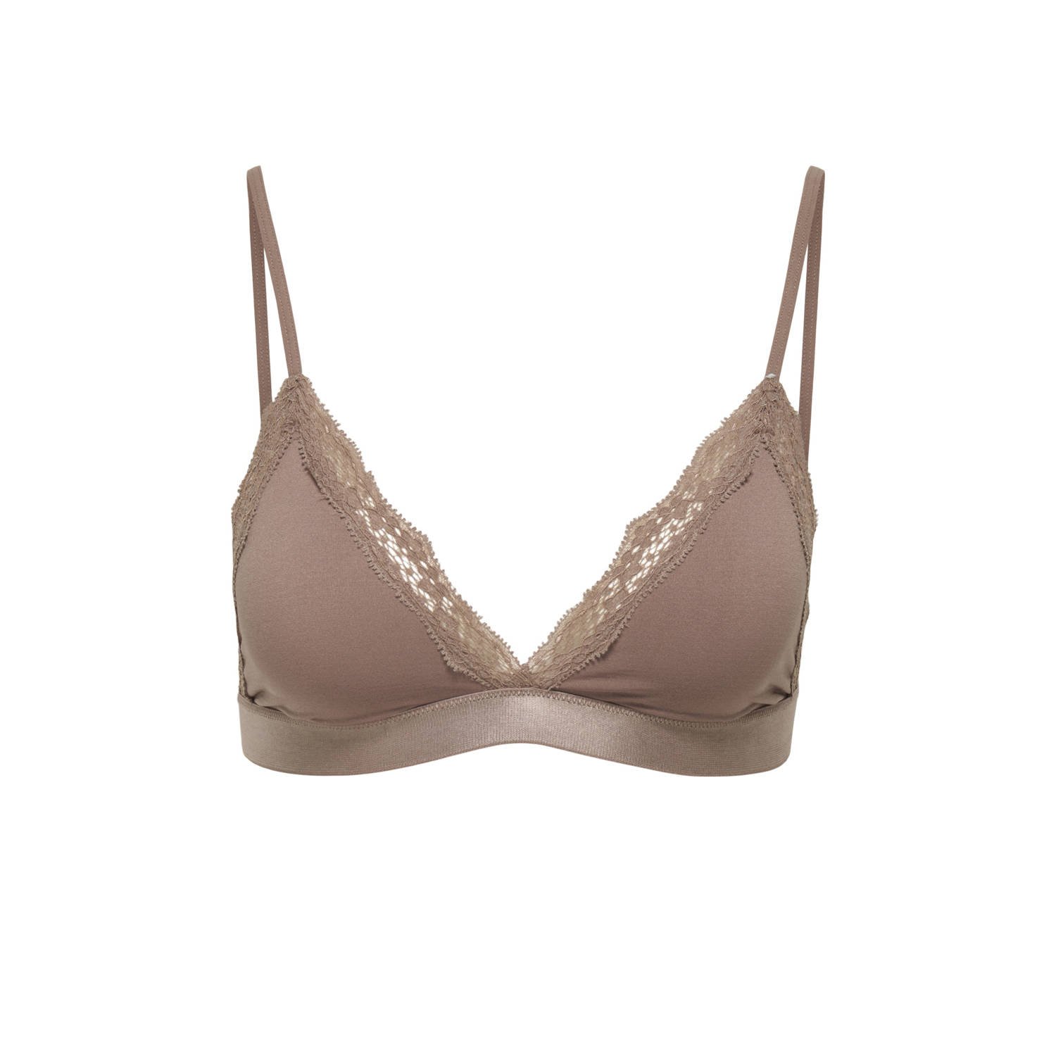 ONLY niet-voorgevormde bralette ONLVICKY bruin