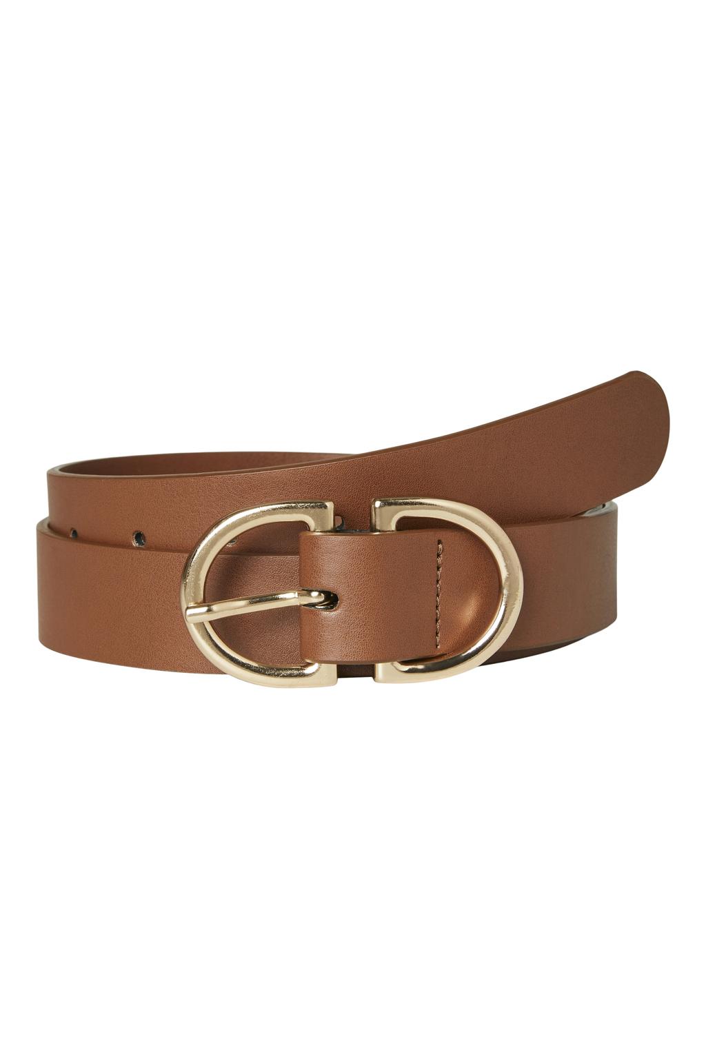 VERO MODA CURVE leren riem VMCSARA cognac