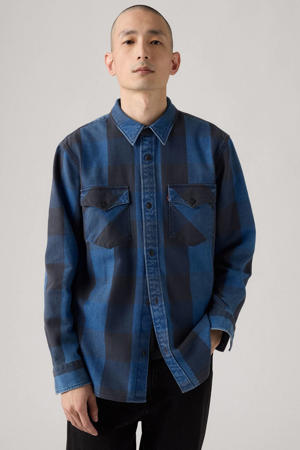 relaxed casual overhemd blauw