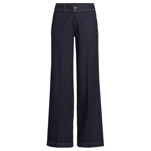Para Mi high waist straight leg jeans dark blue denim afbeelding