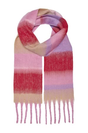 geruite sjaal ONLSIGRID roze