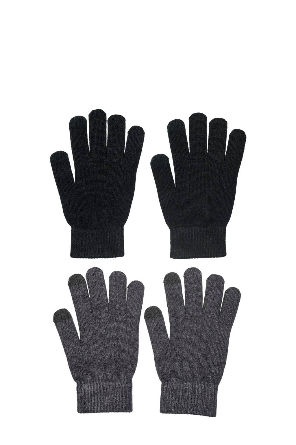 ONLY handschoenen ONLMAGIC - zwart/donkergrijs (set van 2)